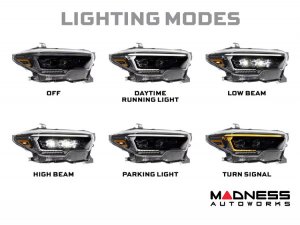 Toyota Tacoma LED Head Lights - XB EVO Hybrid Series - Morimoto (2016-2023) Toyota Tacoma LED Head Lights - XB EVO Hybrid Series - Morimoto (2016-2023)